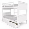 Picture of Emilia Solid Hardwood King Single Bunk Bed with Storage Drawers – White – Includes Mattresses