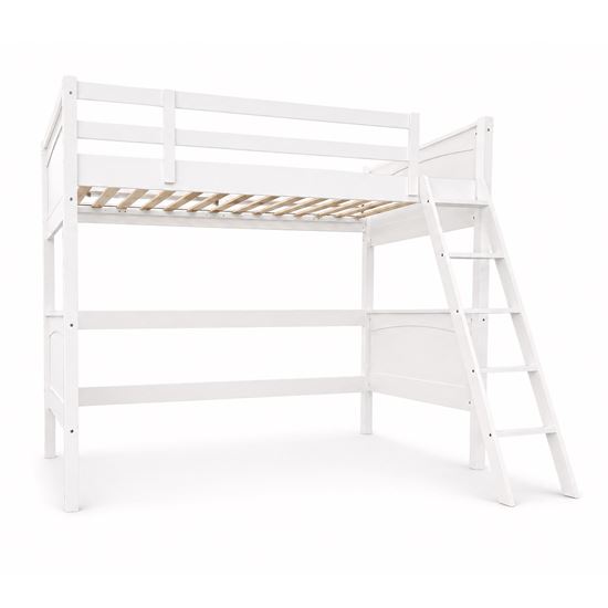 Picture of Emilia Solid Hardwood King Single Loft Bed – White