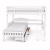 Picture of Emilia Solid Hardwood King Single Loft Bed – White