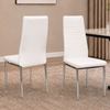 Picture of Mila White PU Leather Dining Chair with Chrome Legs – Brand New Clearance