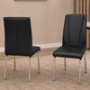 Picture of Leo Dining Chair Black PU Leather Chrome Legs Semi Assembled
