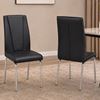 Picture of Leo Dining Chair Black PU Leather Chrome Legs Semi Assembled