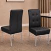 Picture of Nobel Dining Chair Black PU Leather Chrome Legs Semi Assembled