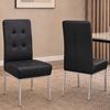 Picture of Nobel Dining Chair Black PU Leather Chrome Legs Semi Assembled