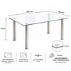 Picture of Melody Dining Table Clear Tempered Glass 1500mm X 900mm (Table Only)