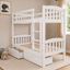 Picture of Miki Higher Solid Hardwood Single Bunk Bed with Storage Drawers – White