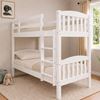 Picture of Miki Single Bunk Bed with Trundle White – Solid Hardwood Frame, Extra Height