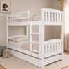 Picture of Miki Higher Solid Hardwood Single Bunk Bed with 2 Pocket Spring Mattresses – White