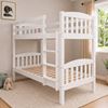 Picture of Miki Single Bunk Bed with Drawers & 2 Pocket Spring Mattresses – White, Solid Hardwood Frame, Extra Height
