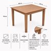 Picture of Alba / Zoe 2-Seater Dining Set – 900mm Walnut Colour Wooden Table with 2 Black PU Leather Dining Chairs