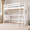 Picture of Emilia Solid Hardwood King Single Loft Bed – White