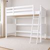 Picture of Emilia Solid Hardwood King Single Loft Bed with Single Bed Under – White
