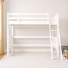 Picture of Emilia Solid Hardwood King Single Loft Bed with Single Bed Under – White