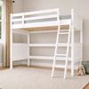 Picture of Emilia Solid Hardwood King Single Loft Bed with Single Bed Under – White