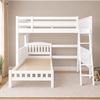 Picture of Emilia Solid Hardwood King Single Loft Bed with Mattress – White