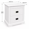 Picture of Melbourne Bedside Table – White 3 Drawer with Top Jewellery Drawer – Fully Assembled