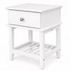 Picture of Nova Bedside Table – White 1 Drawer with Open Shelf – Semi Assembled