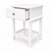 Picture of Nova Bedside Table – White 1 Drawer with Open Shelf – Semi Assembled