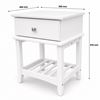 Picture of Nova Bedside Table – White 1 Drawer with Open Shelf – Semi Assembled