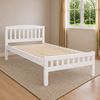 Picture of Miki Solid Hardwood Single Bed White