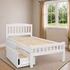 Picture of Miki Solid Hardwood Single Bed White