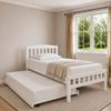 Picture of Miki Solid Hardwood Single Bed White