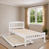 Picture of Miki Solid Hardwood Single Bed White