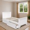 Picture of Emilia Solid Hardwood Single Bed with Drawers and Pocket Spring Mattress White