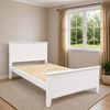 Picture of Eddie Solid Hardwood King Single Bed with Pop-Up Trundle and Two Pocket Spring Mattresses – White